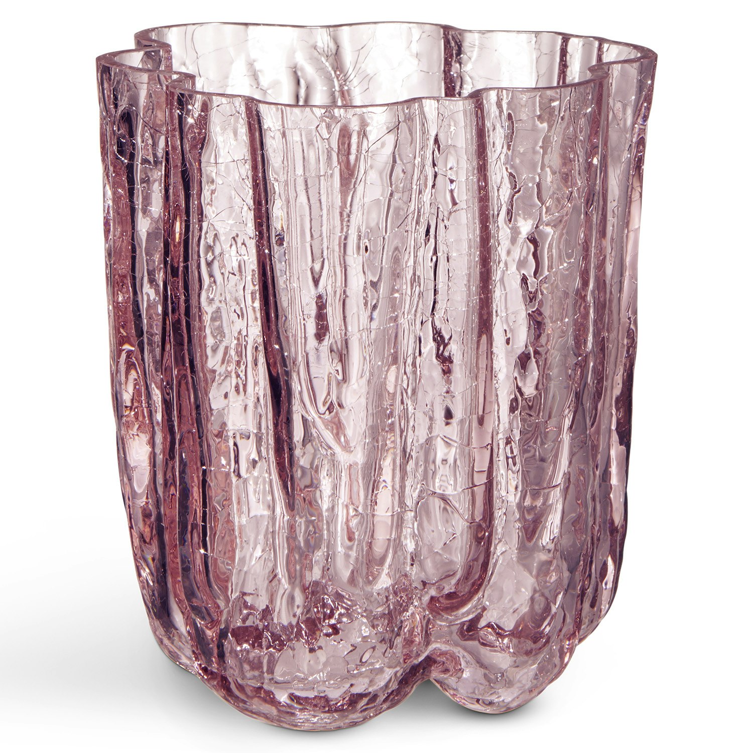 Kosta Boda Crackle Vase 121 Mm - Vaser Krystalglas Rosa - 7042426