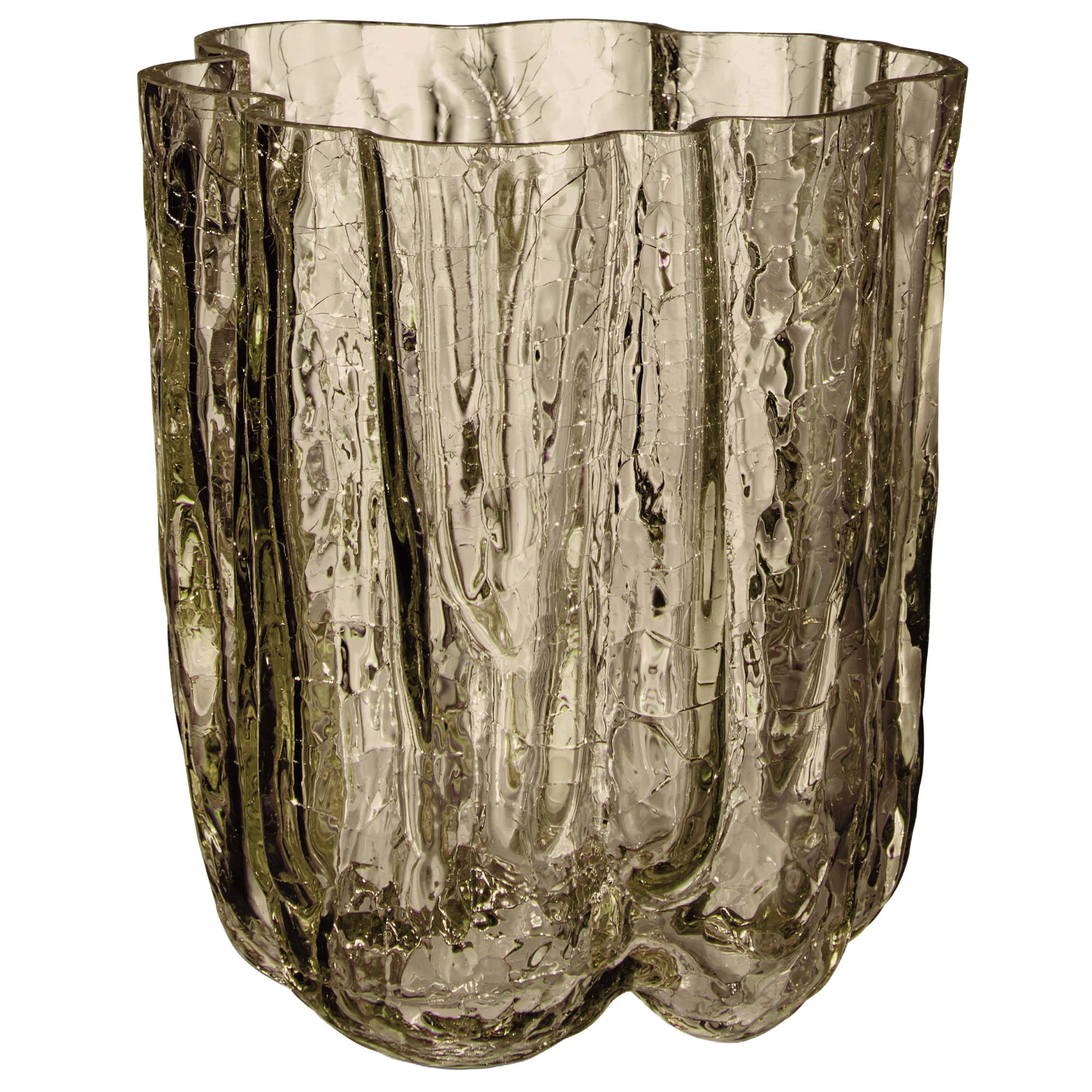Kosta Boda Crackle Vase 12,1 Cm - Vaser Glas Taupe - 7042603