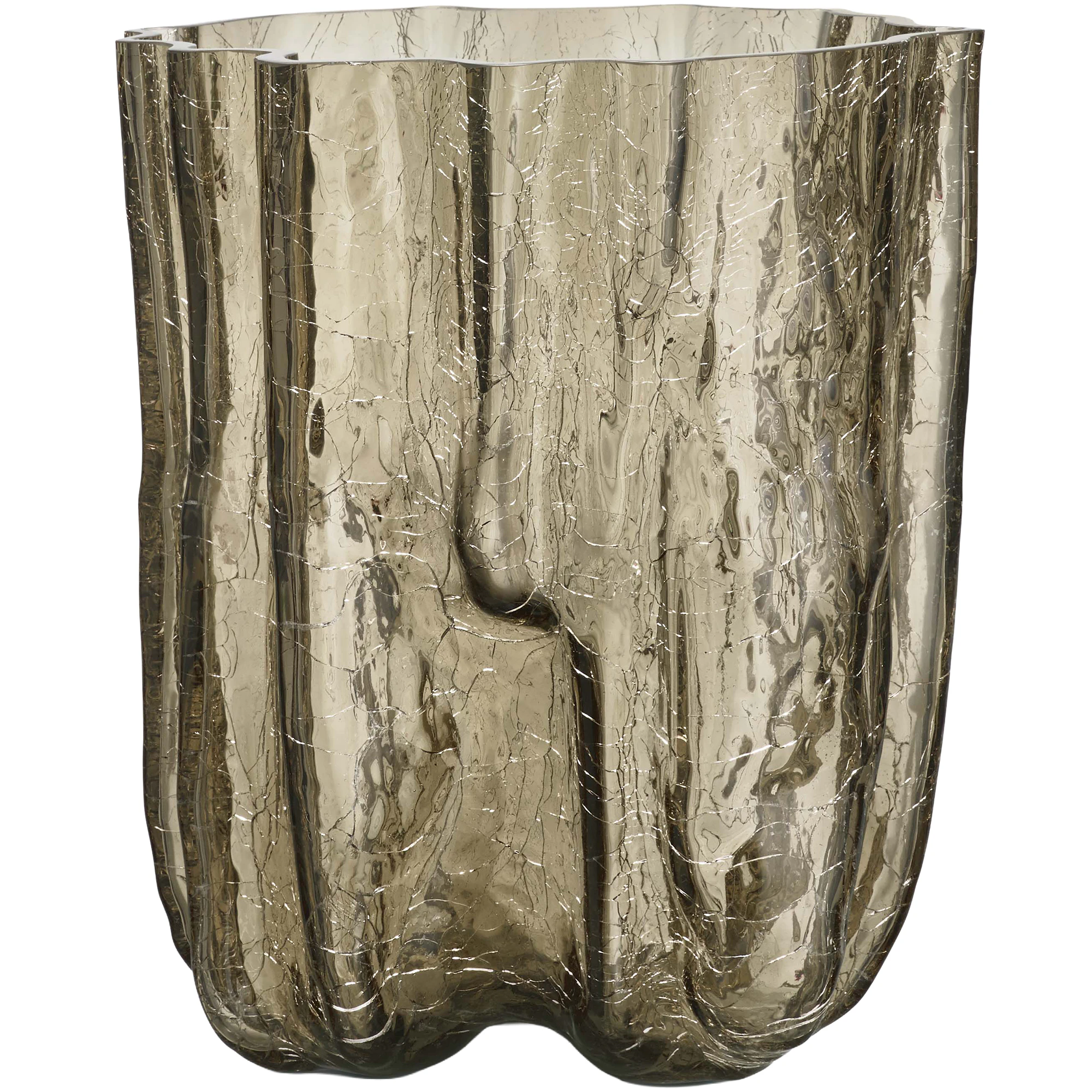 Kosta Boda Crackle Vase 27 Cm - Vaser Glas Taupe - 7042604