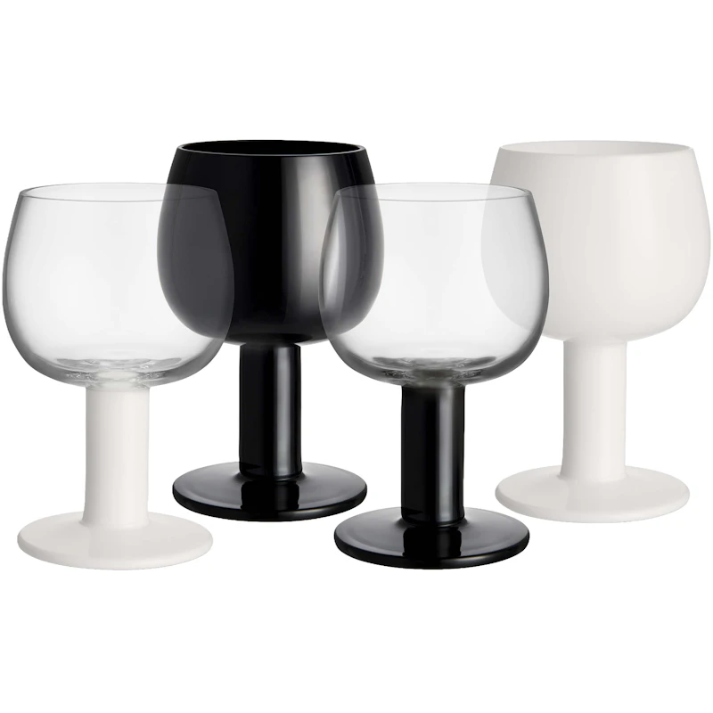 Fars Glas 40 cl 4-pak, Sort / Hvidt