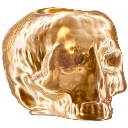 Kosta Boda Still Life Skull Lanterne - Fyrfadsstager Krystalglas Guld - 7062324
