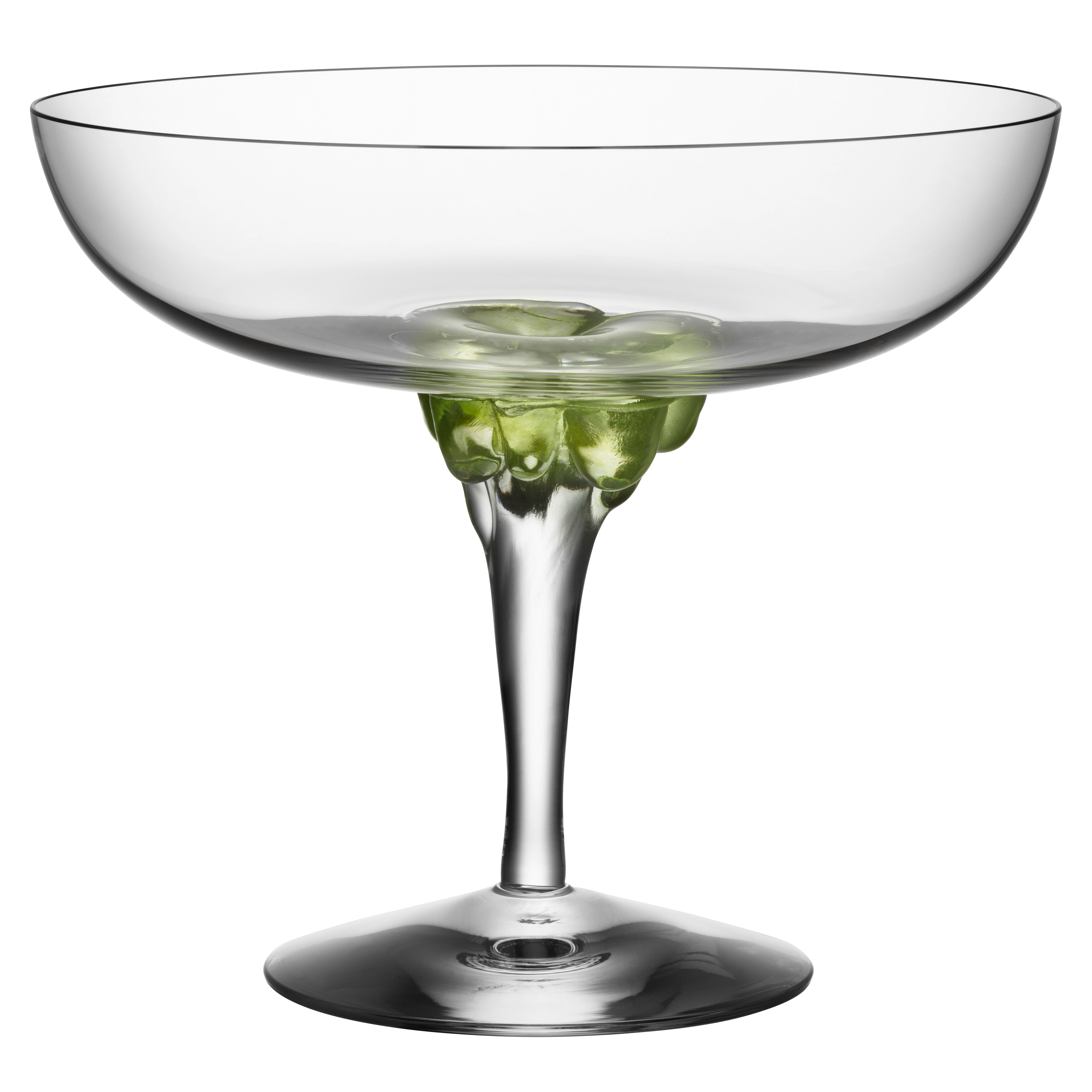 Kosta Boda Sugar Dandy Champagnesk&aring;l - Champagneglas Krystalglas Gr&oslash;n - 7092005