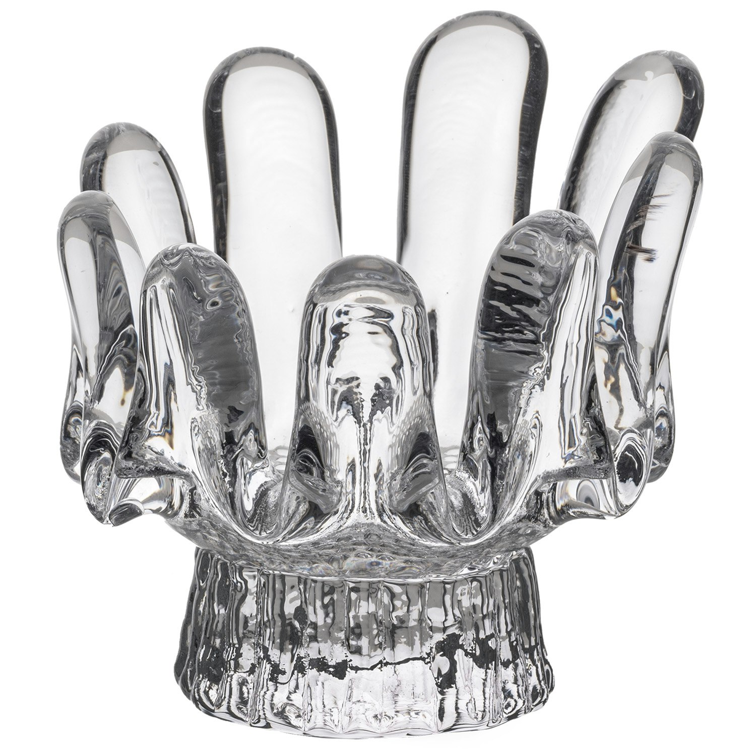 Kosta Boda Sunflower Lysestage Fremstillet Af Krystalglas 9,2 Cm - Lysestager Genbrugsglas Klar - 7062512