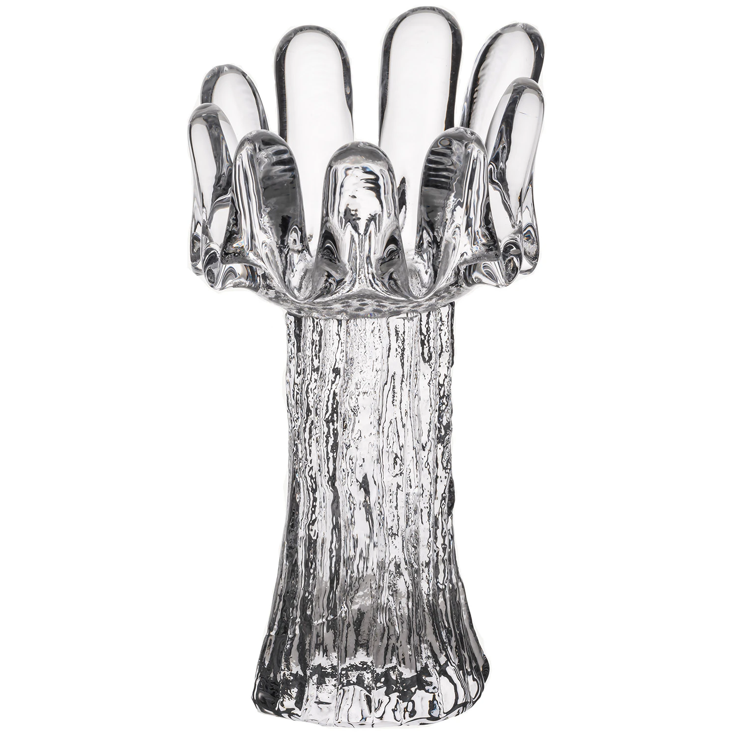 Kosta Boda Sunflower Lysestage 18 Cm - Lysestager Genbrugsglas Klar - 7062514