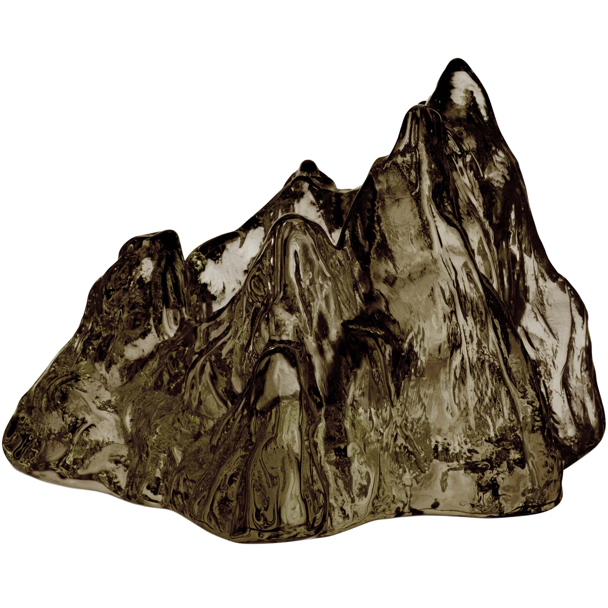 Kosta Boda The Rock Lanterne - Fyrfadsstager Glas Taupe - 7062603