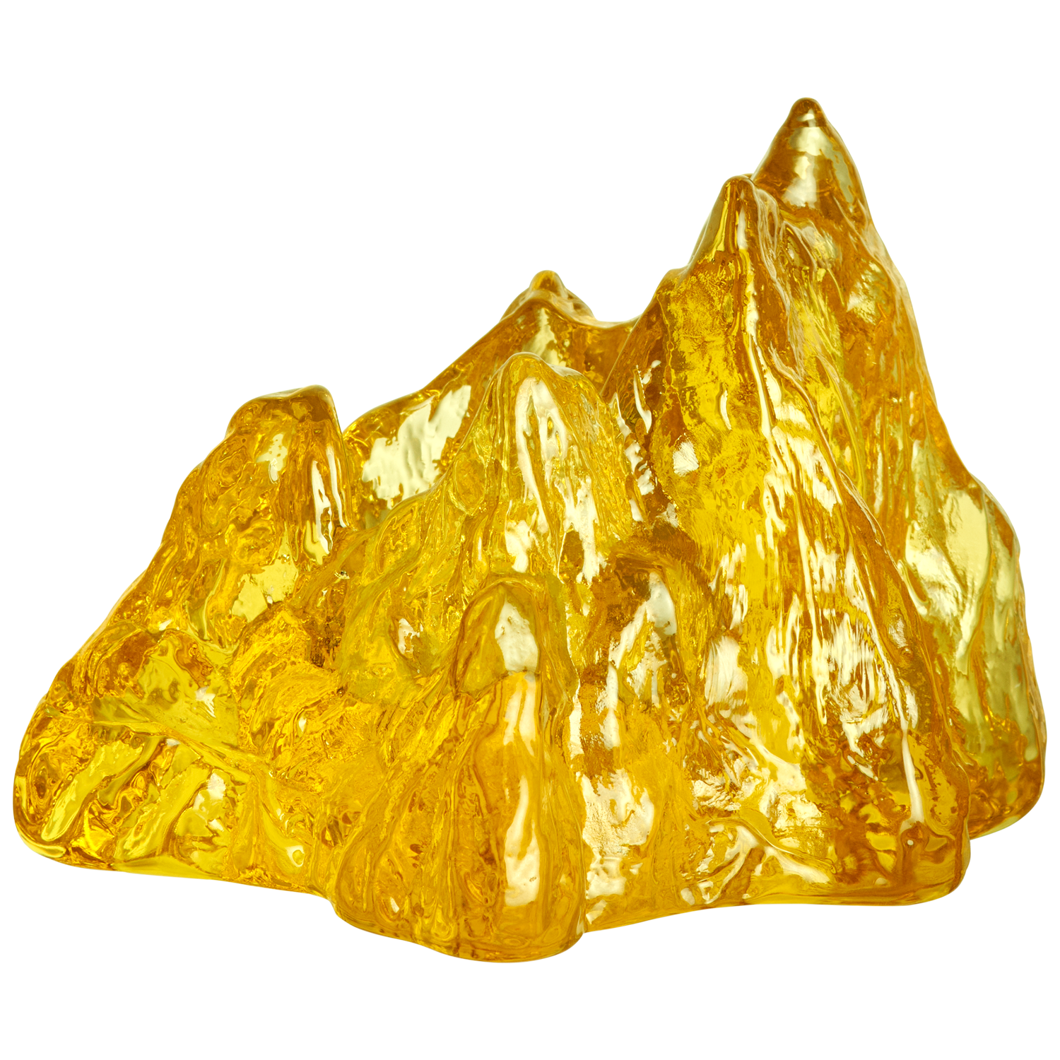 Kosta Boda The Rock Lanterne - Fyrfadsstager Glas Gul - 7062327