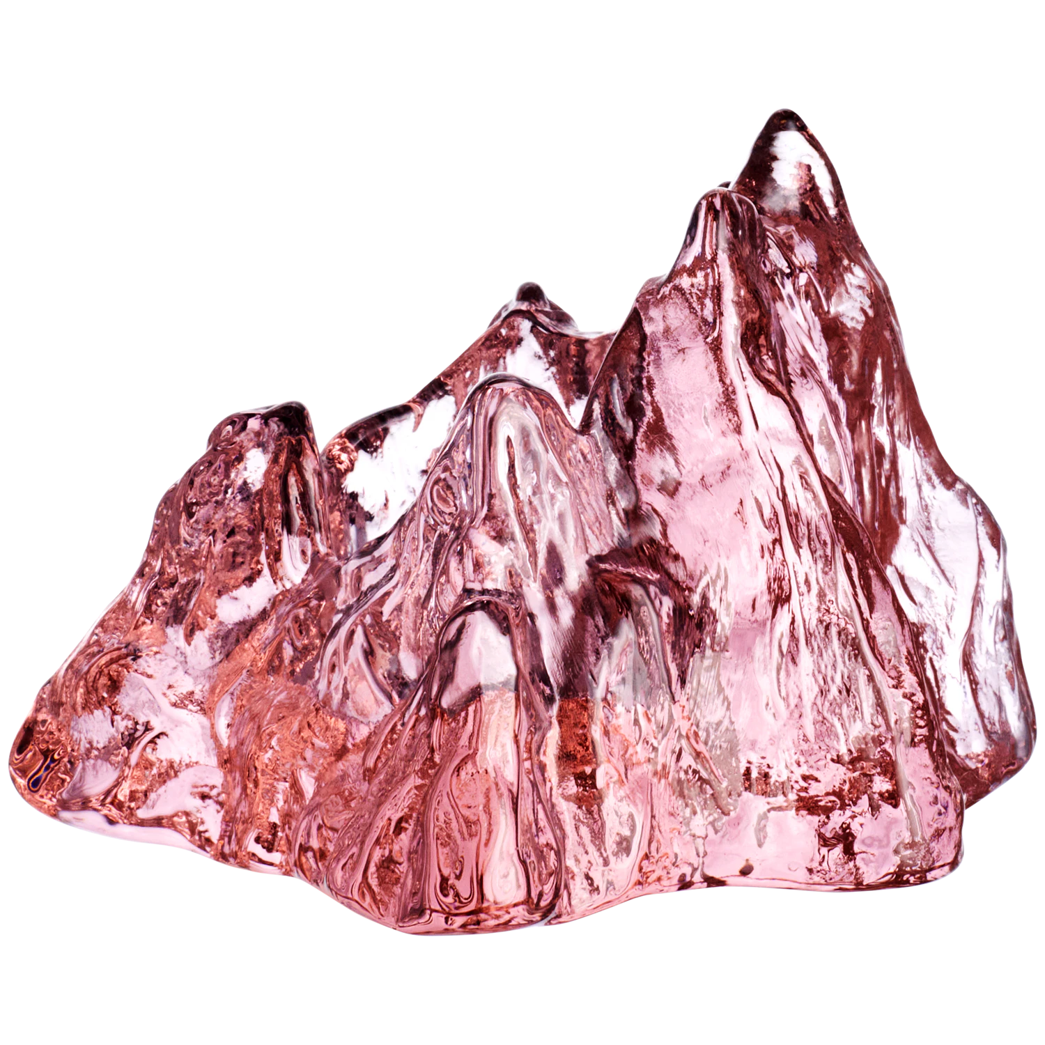 Kosta Boda The Rock Lanterne - Fyrfadsstager Glas Rosa - 7062326