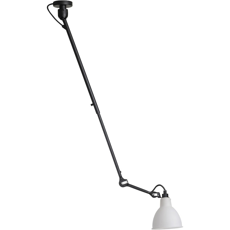 Lampe Gras N°302 Loftslampe, Sort / Matteret Glas