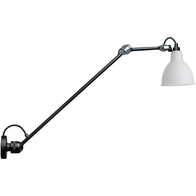 Lampe Gras N°304 Væglampe L60, Sort / Matteret Glas