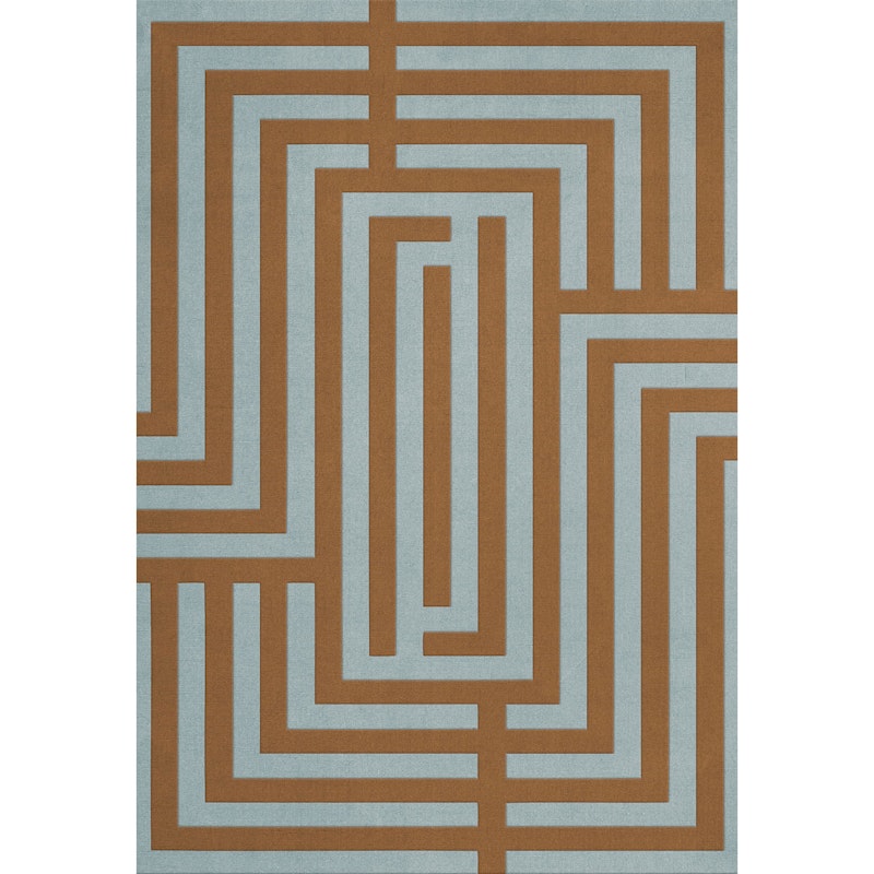 Letters Uldgulvtæppe 200x300 cm, Teal Umber