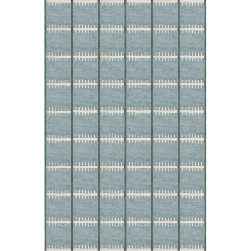 Lilly Uldgulvtæppe 180x270 cm, Blåt