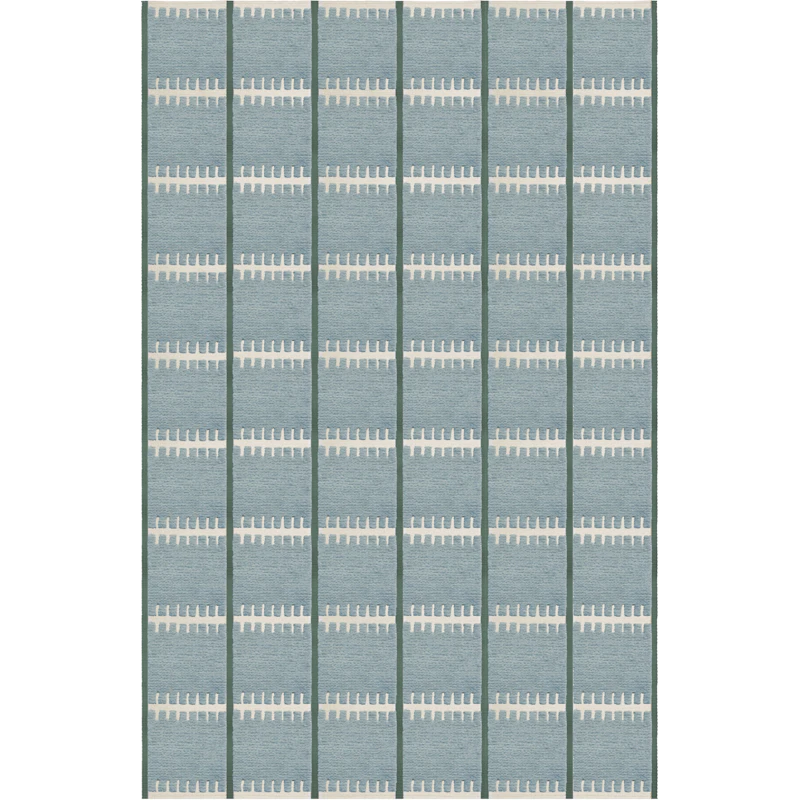 Lilly Uldgulvtæppe 250x350 cm, Blåt