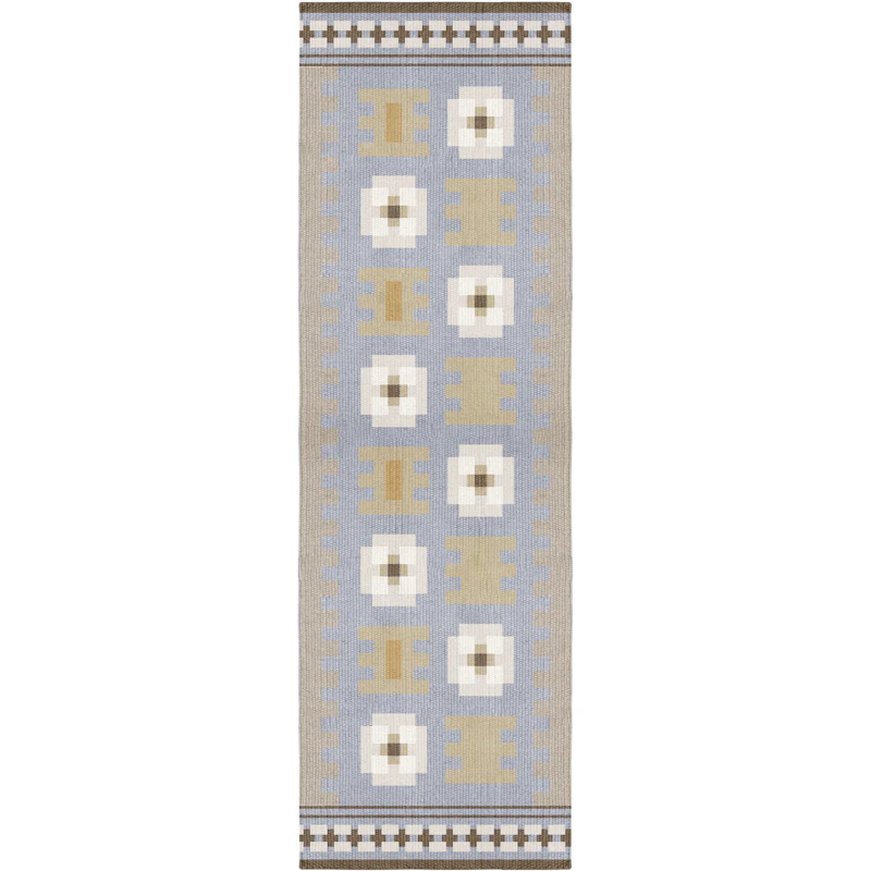 Röllakan Selma Uldgulvtæppe 75x240 cm, Dove