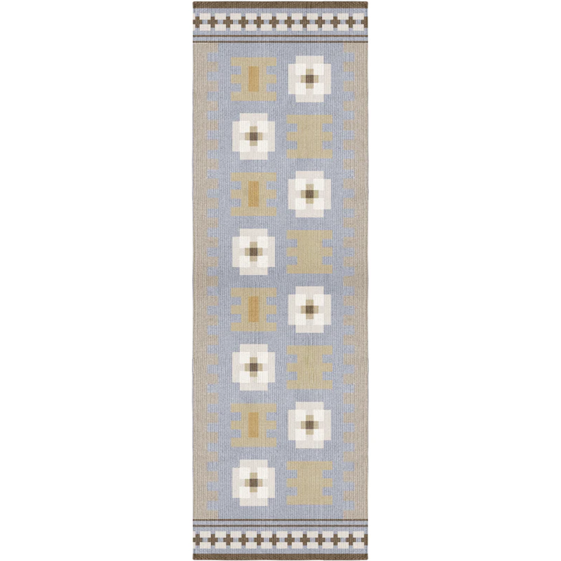 Röllakan Selma Uldgulvtæppe 80x300 cm, Dove