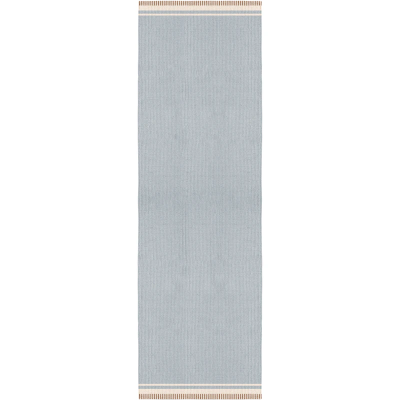 Röllakan Solid Uldgulvtæppe 75x240 cm, Sky Blue