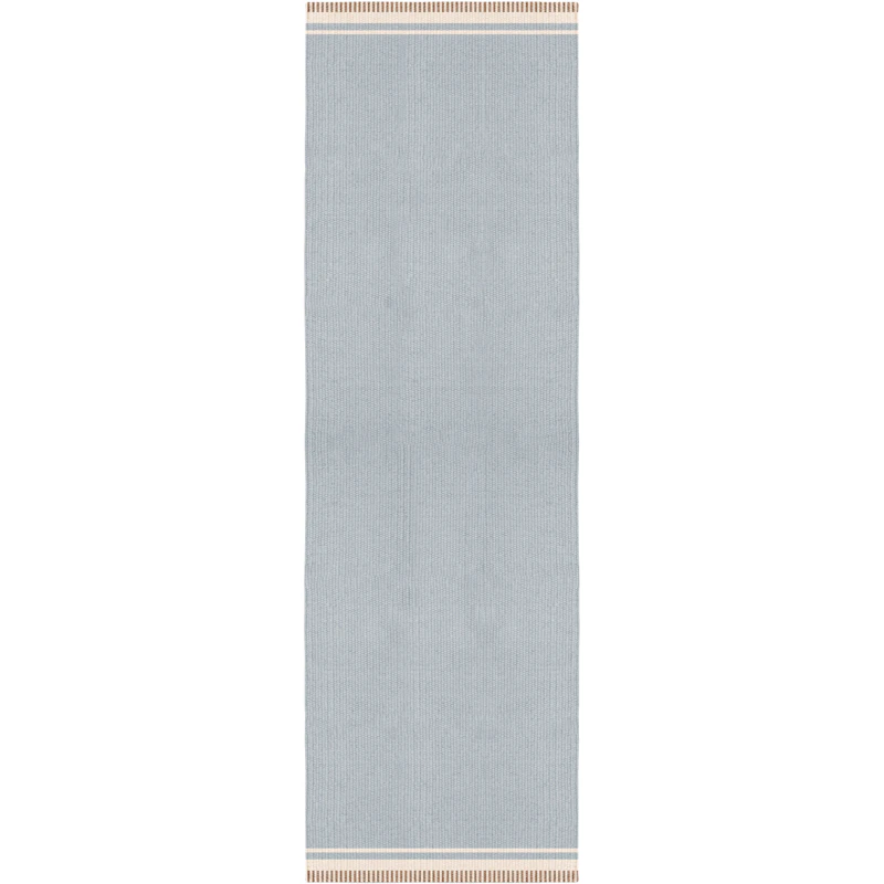 Röllakan Solid Uldgulvtæppe 80x300 cm, Sky Blue