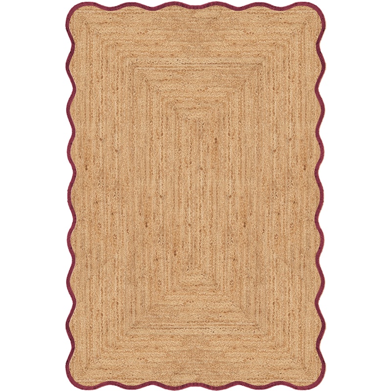 Scallop Jutetæppe 180x270 cm, Bourgogne