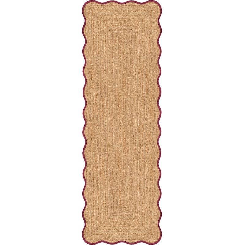 Scallop Jutetæppe 75x200 cm, Bourgogne