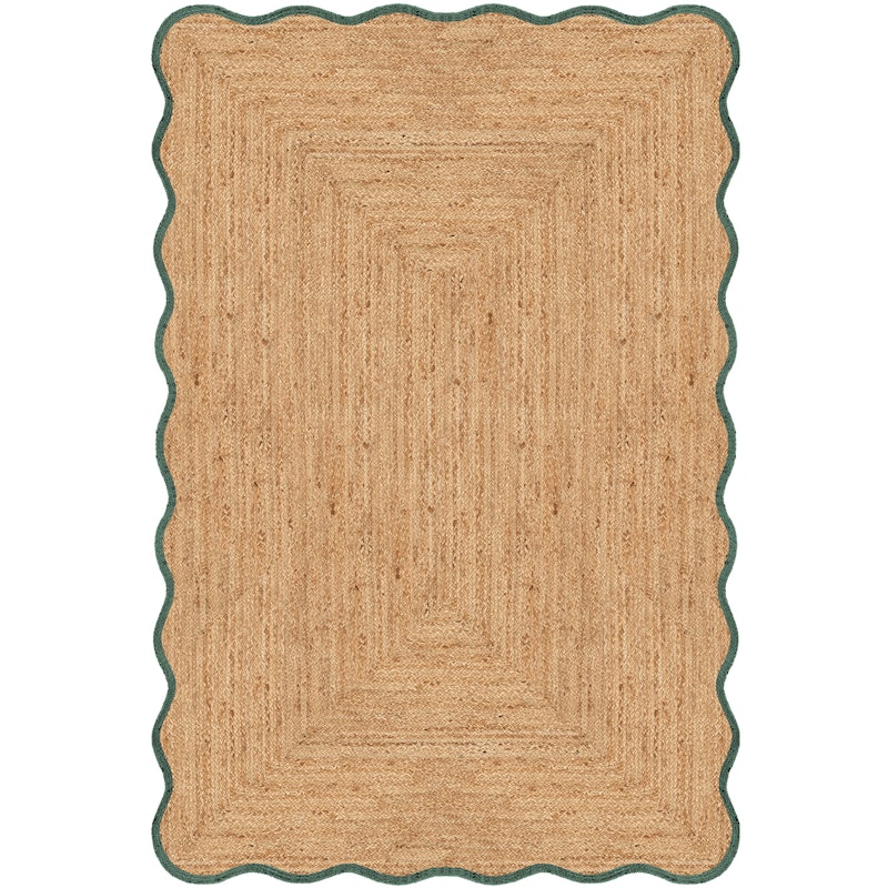 Scallop Jutetæppe 180x270 cm, Mørkegrønt