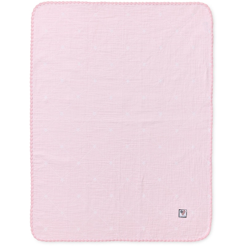 Baby Signature Star Plaid 70x75 cm, Hvid / Rosa