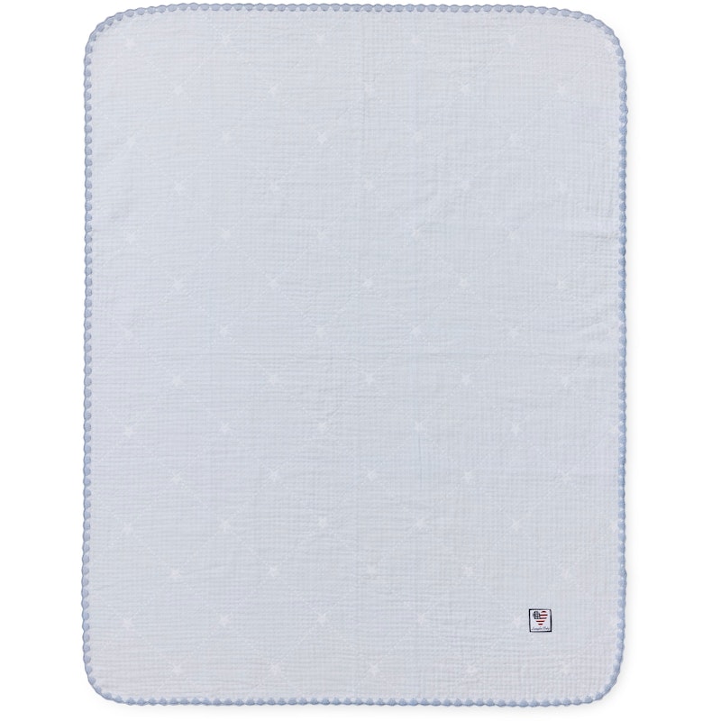 Baby Signature Star Plaid 70x75 cm, Hvid / Blå