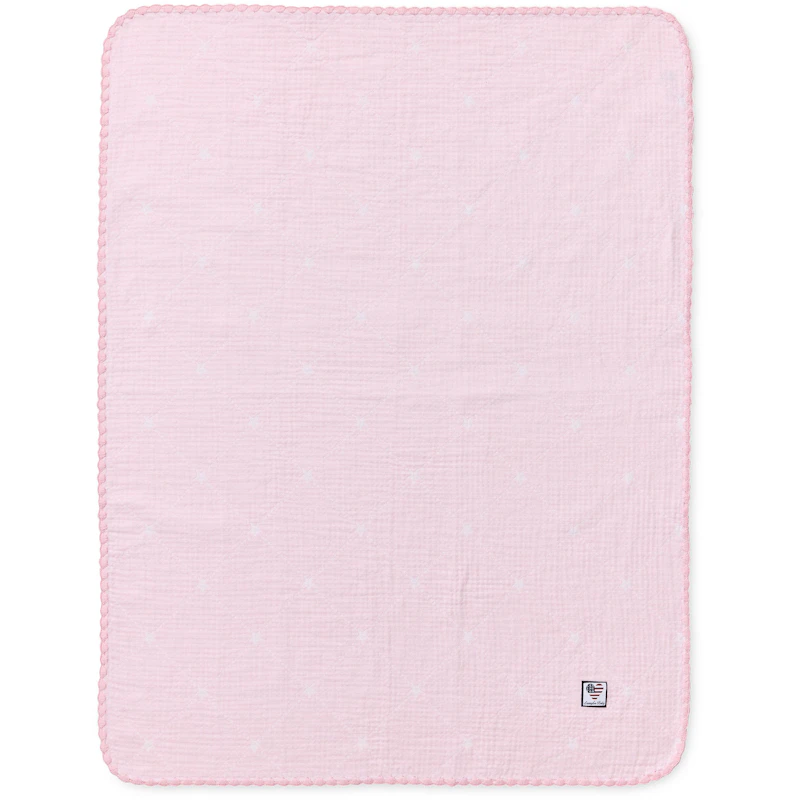 Baby Signature Star Plaid 70x75 cm, Hvid / Rosa