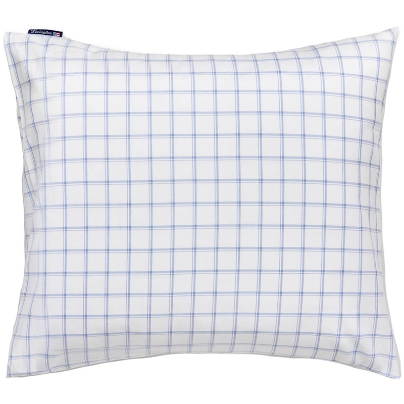 Check Lyocell Oxford Pudebetræk 65x65 cm Hvidt/Blåt
