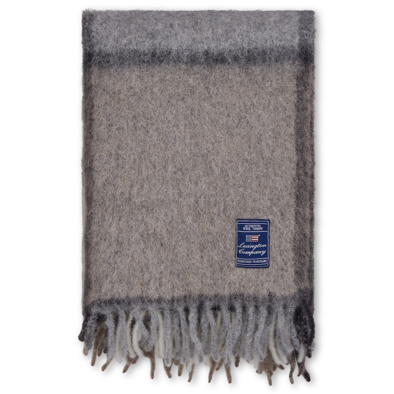 Plaid 130x170 cm, Grå/Beige