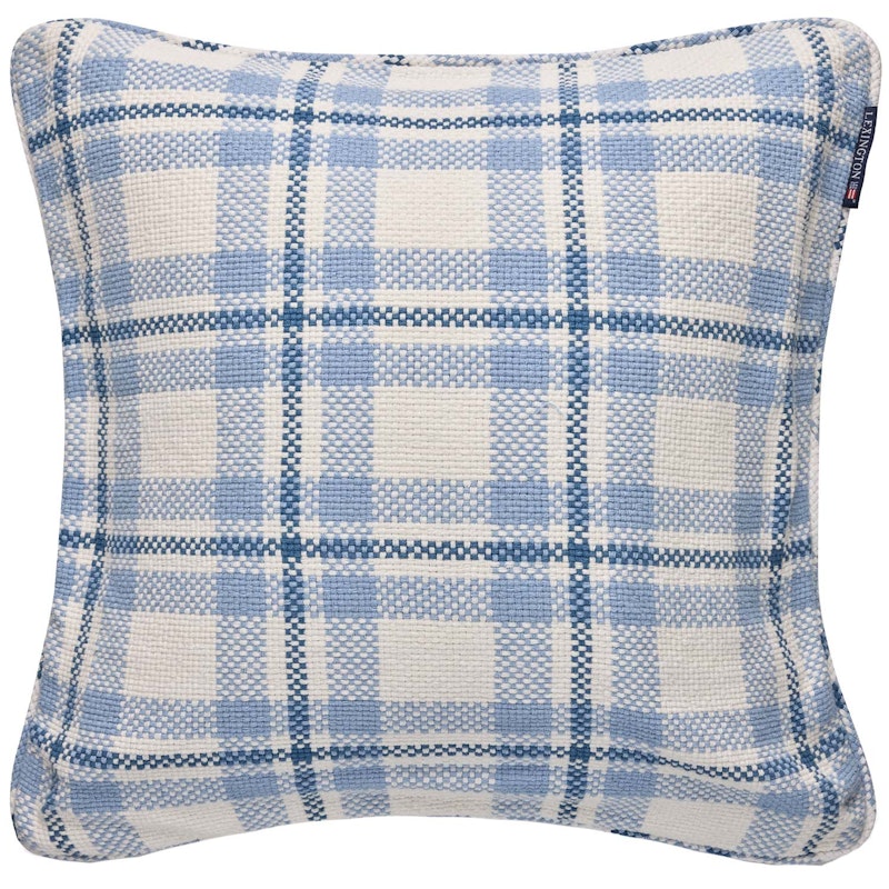 Checked Organic Pudebetræk 50x50 cm, Blåt