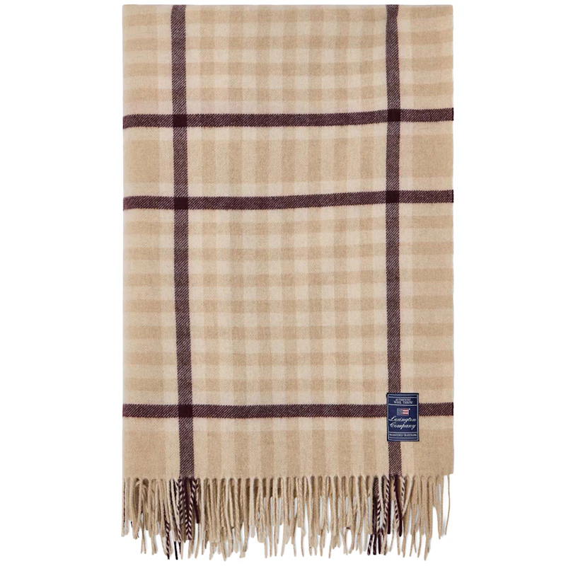 Checked Plaid 130x170 cm, Beige / Fikon