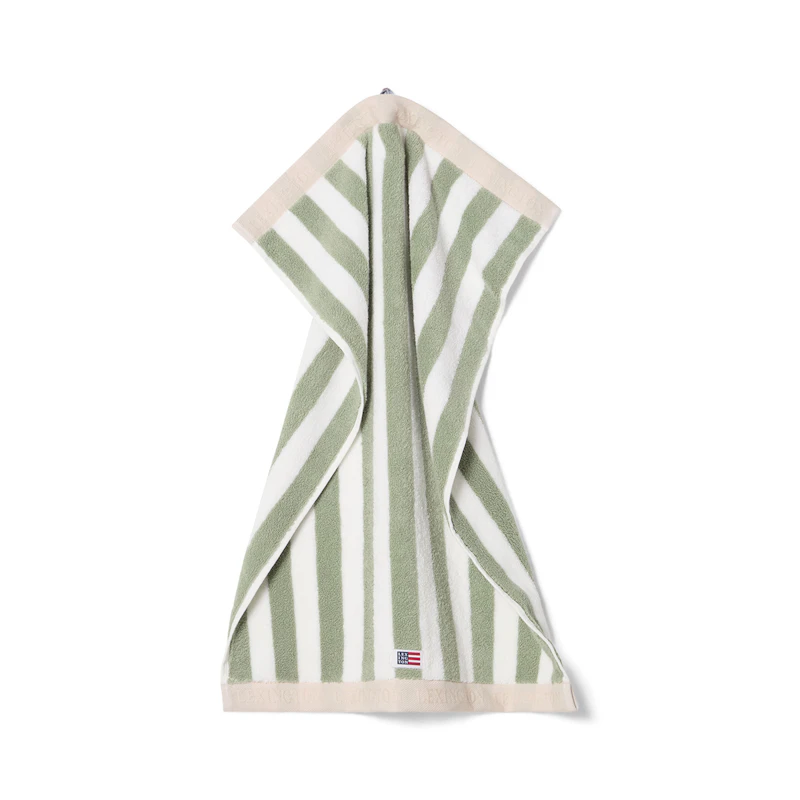 Håndklæde 30x50 cm, Grønt / Hvidt / Moonbeam