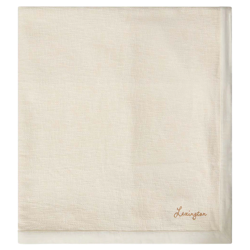 Herringbone Sengetæppe 260x240 cm, Lys Beige