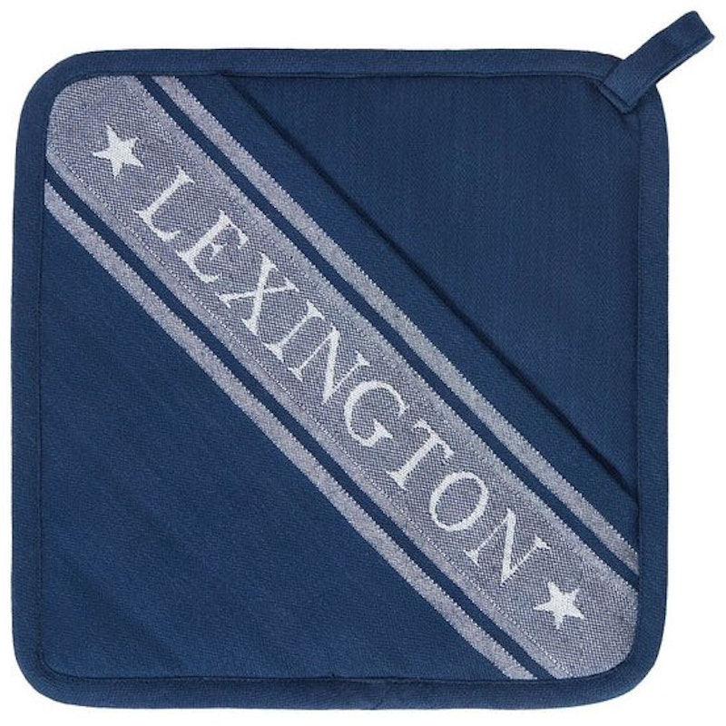 Icons Organic Cotton Jacquard Star Grydelap, Hvid / Dress Blue