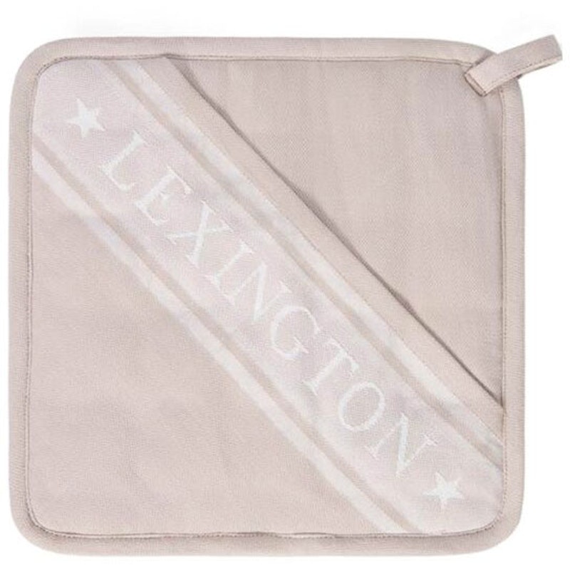 Icons Organic Cotton Jacquard Star Grydelap, Hvid / Beige