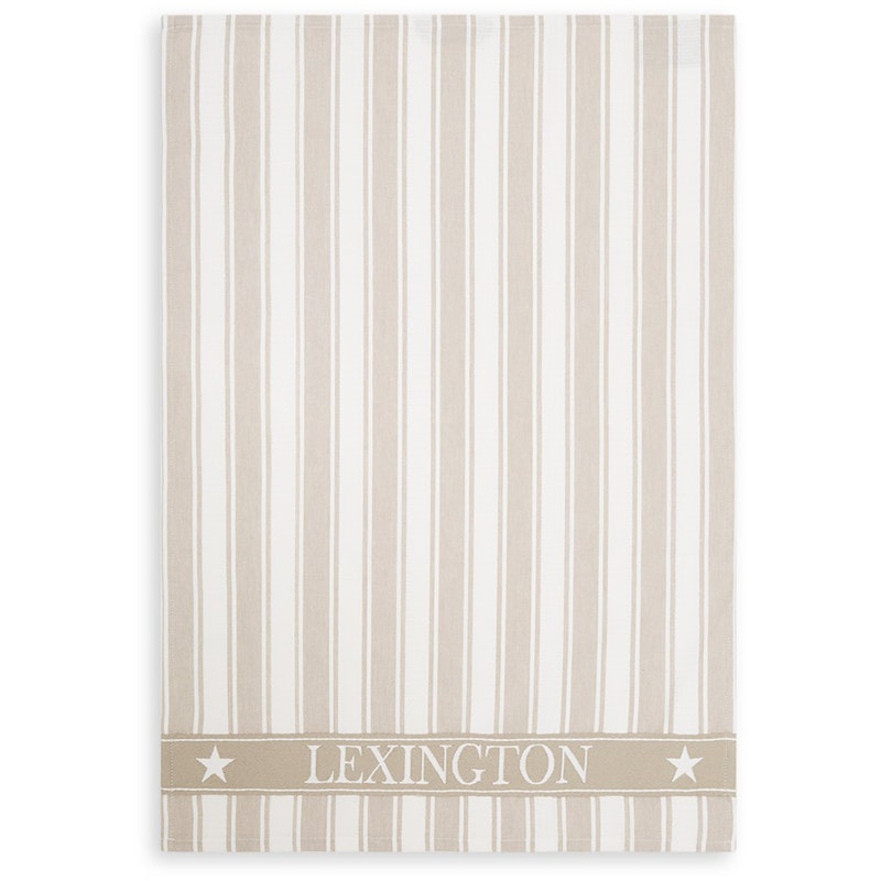 Icons Twill Waffle Striped Viskestykke, Beige