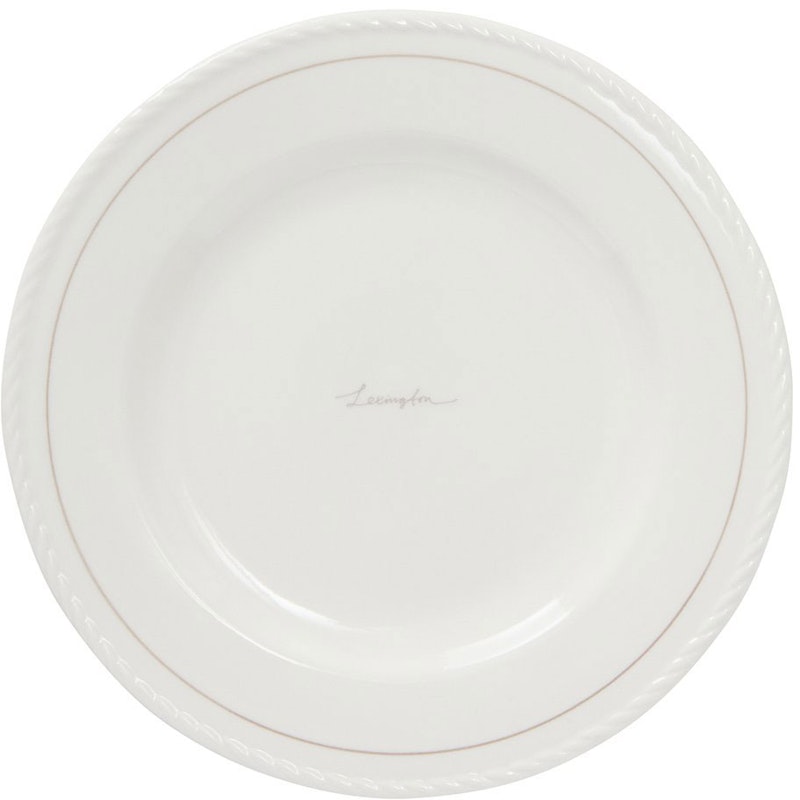 Lexington Porcelain Desserttallerken 22 cm 4-pak, Hvid / Beige