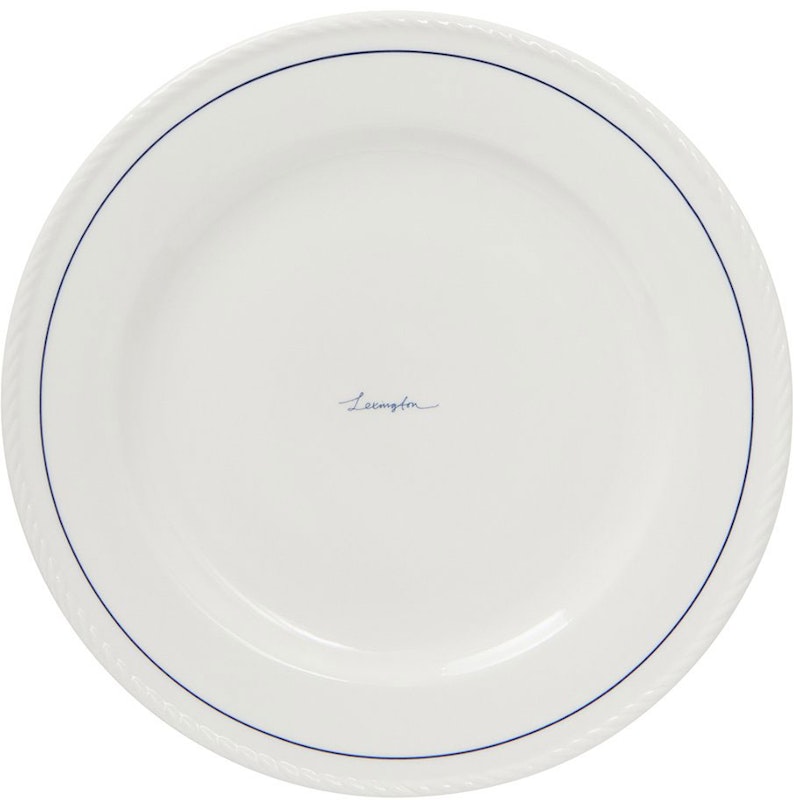 Lexington Porcelain Middagstallerken 27,5 cm 4-pak, Hvid / Mørkeblå