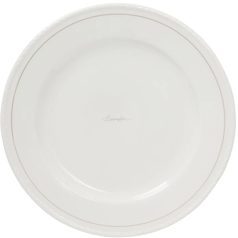 Lexington Porcelain Middagstallerken 27,5 cm 4-pak, Hvid / Beige