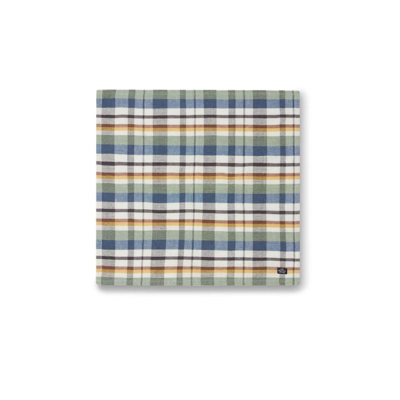 Multi Checked Cotton/Linen Serviet 50x50 cm