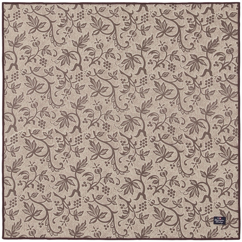 Printed Recycled Cotton Serviet 50x50 cm, Brun/Beige