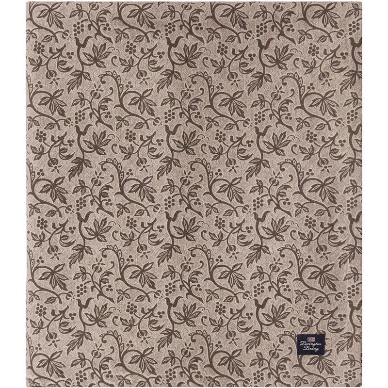 Printed Recycled Cotton Dug 150x250 cm, Brun/Beige