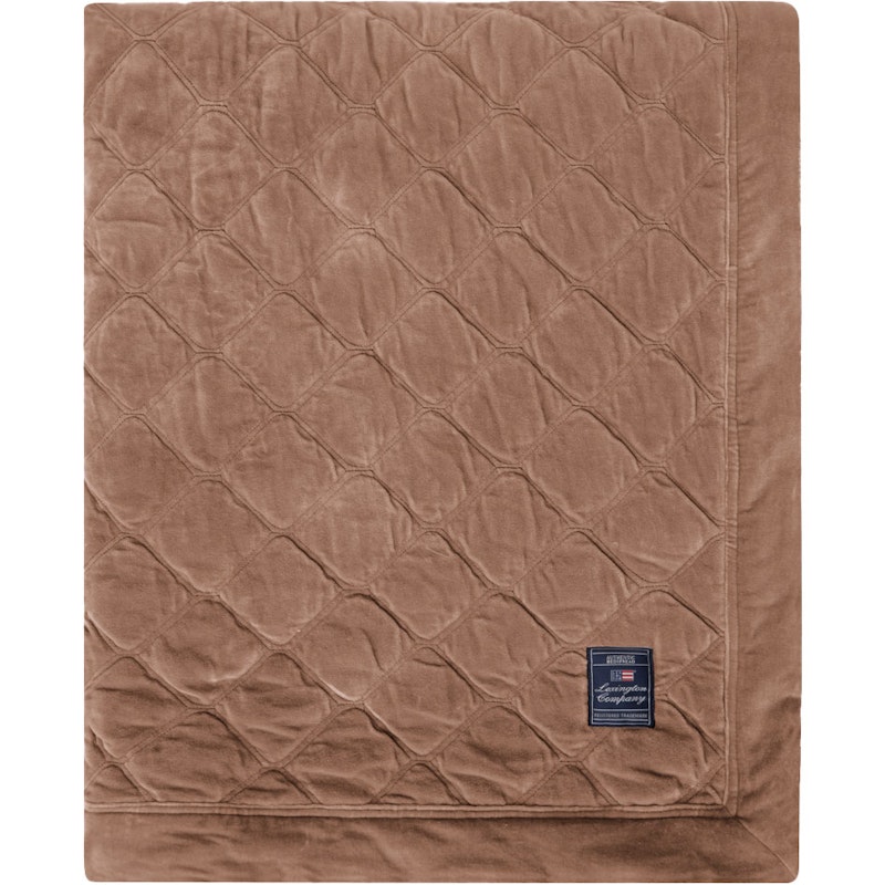 Quilted Organic Cotton Velvet Sengetæppe 260x240 cm, Beige