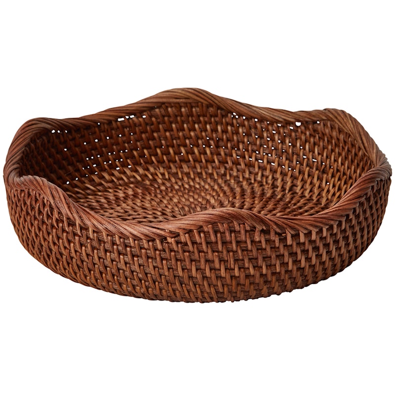 Rattan Wavy Kurv Brun, M