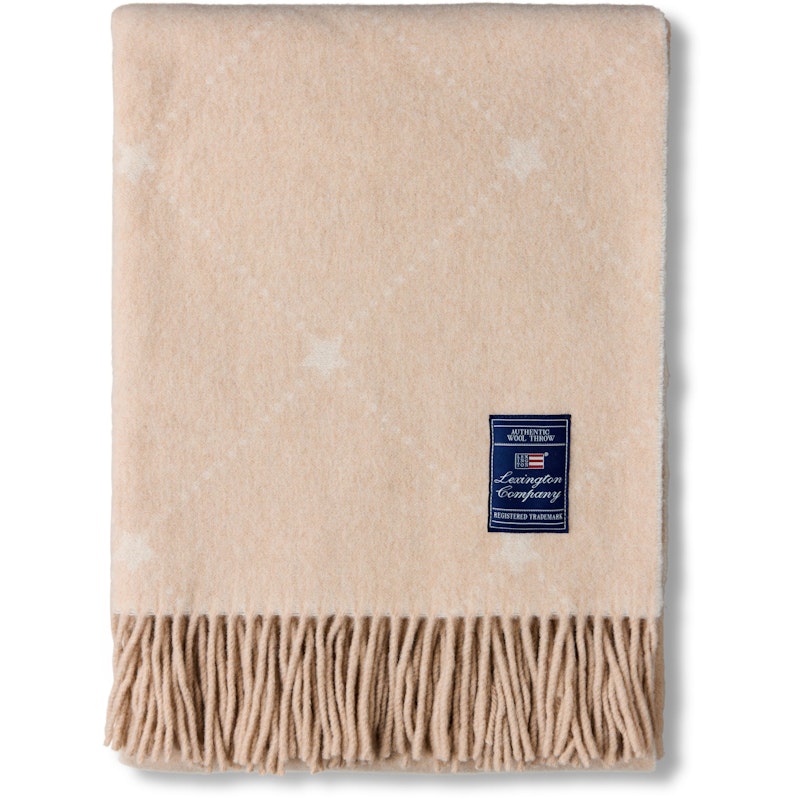 Signature Star Plaid 130x170 cm, Hvid / Beige