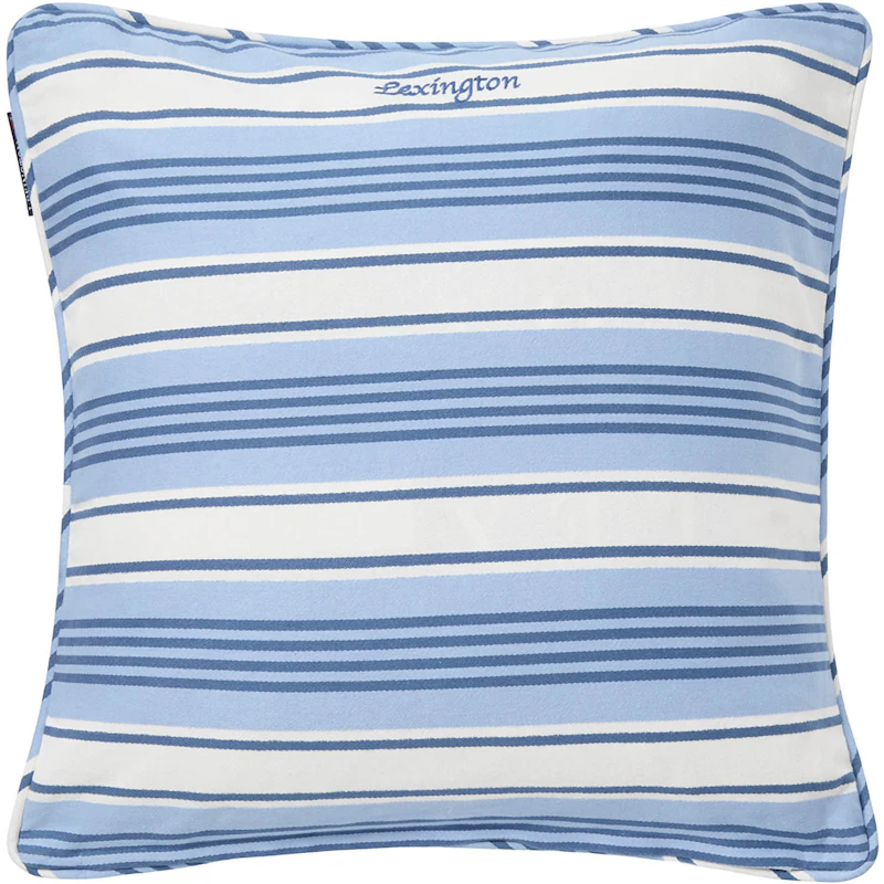 Striped Organic Pudebetræk 50x50 cm, Blåt