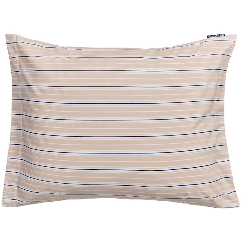 Striped Poplin Pudebetræk 50x60 cm, Beige