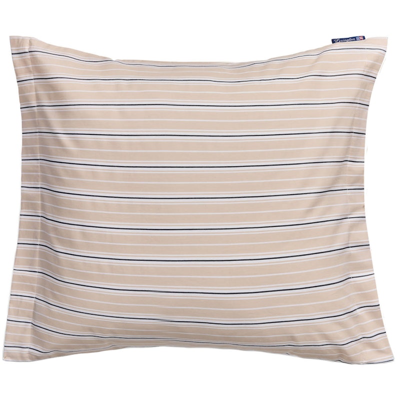 Striped Poplin Pudebetræk 65x65 cm, Beige