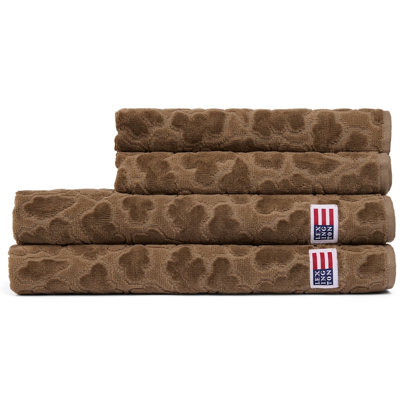 Velour Jacquard Leaves Håndklæde 50x70 cm