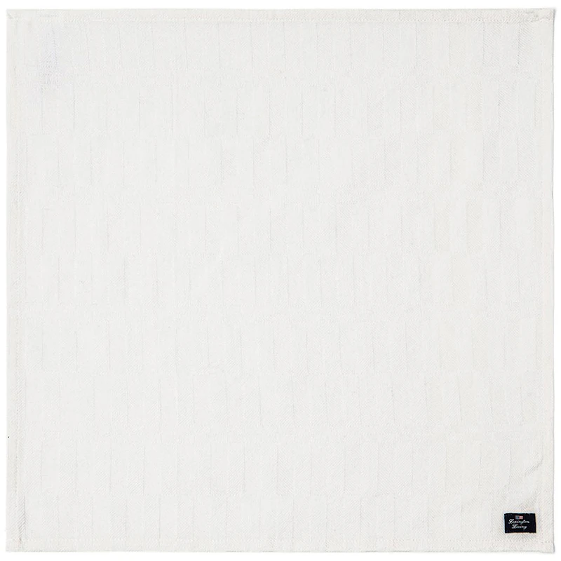 White Jacquard Cotton Serviet 50x50 cm, Hvid
