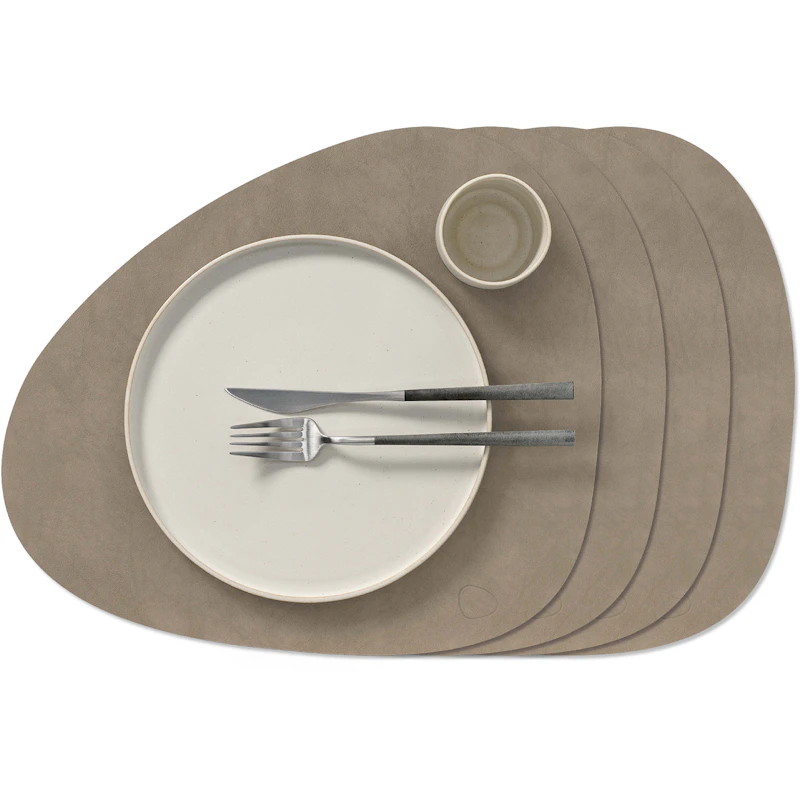 Curve L Nupo Dækkeserviet 4-pak, Nomad Grey
